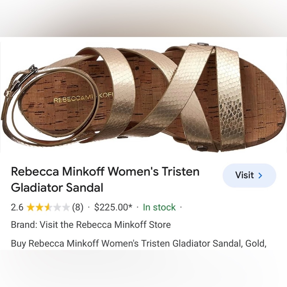 Rebecca Minkoff Tristen Metallic Gladiator Sandal - Picture 12 of 13
